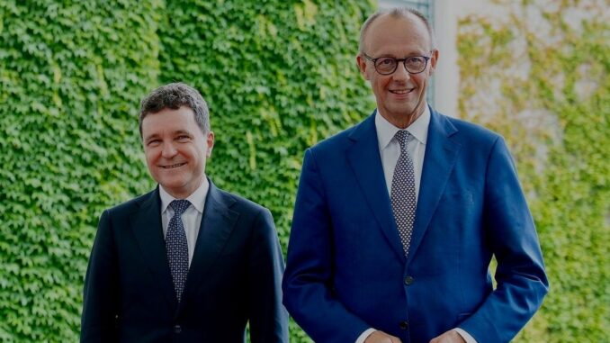 Nicușor Dan și Friedrich Merz. FOTO Administrația Prezidențială