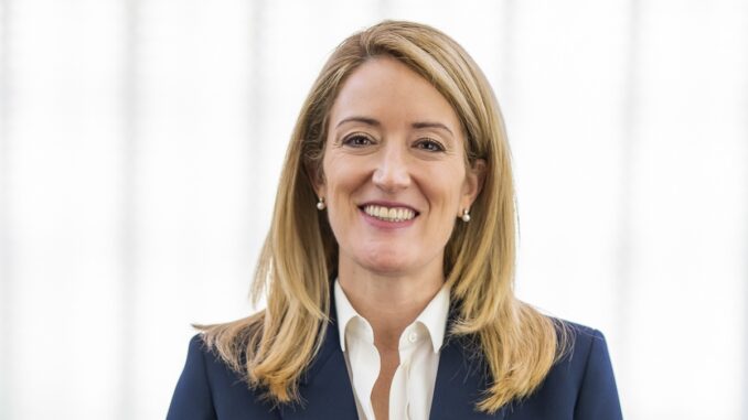 Roberta Metsola, președintele Parlamentului European. FOTO PE
