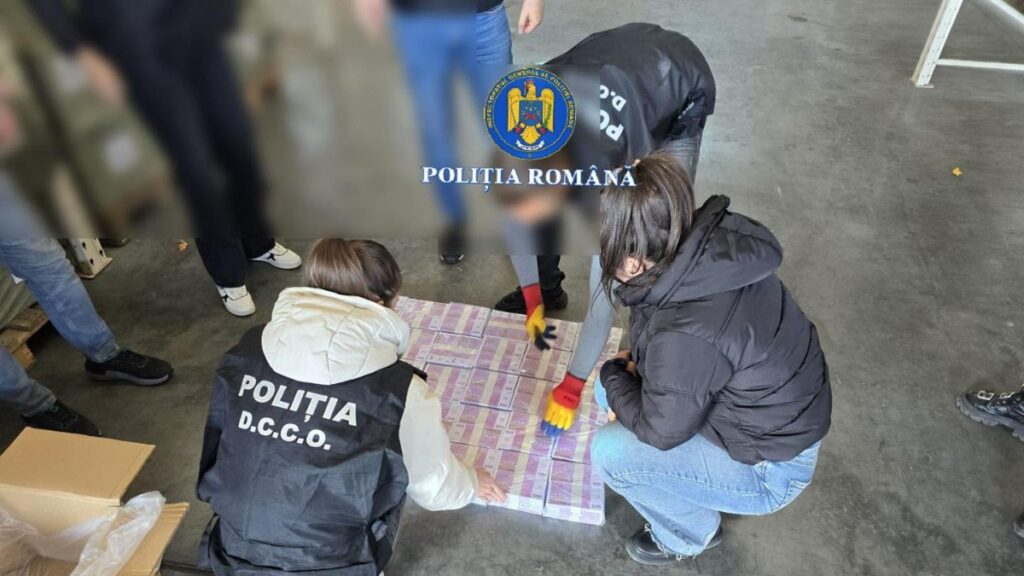 Bancnotele false erau recuzită de film. FOTO Poliția Română