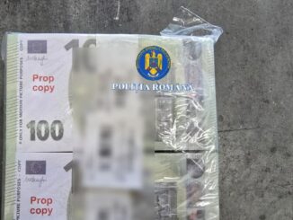 Bancnotele false erau recuzită de film. FOTO Poliția Română
