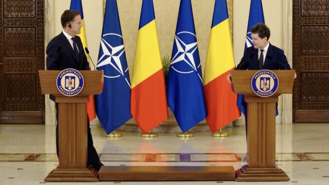 Nicușor Dan și Mark Rutte. FOTO Administrația Prezidențială