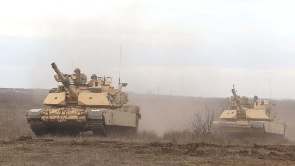 Tancuri Abrams ale armatei SUA. FOTO Eugen Mihai, Statul Major al Apărării