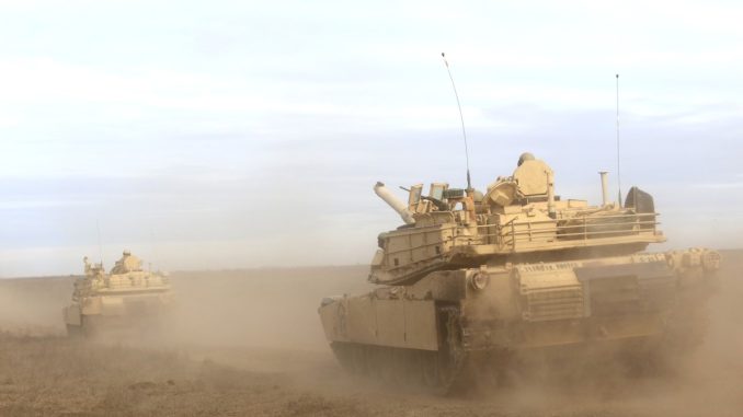 Tancuri Abrams ale armatei SUA. FOTO Eugen Mihai, Statul Major al Apărării