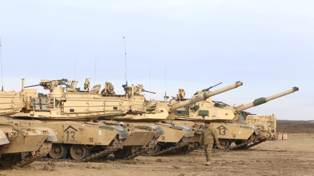 Tancuri Abrams ale armatei SUA. FOTO Eugen Mihai, Statul Major al Apărării