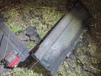 O dronă a căzut în județul Tulcea. FOTO ISU Delta